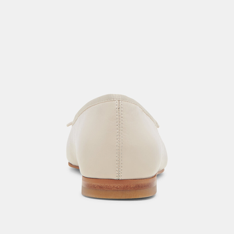 anisa ballerinas creme crinkle lackleder
