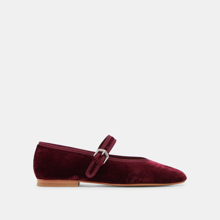 roslyn ballerinas in weinrot-samt