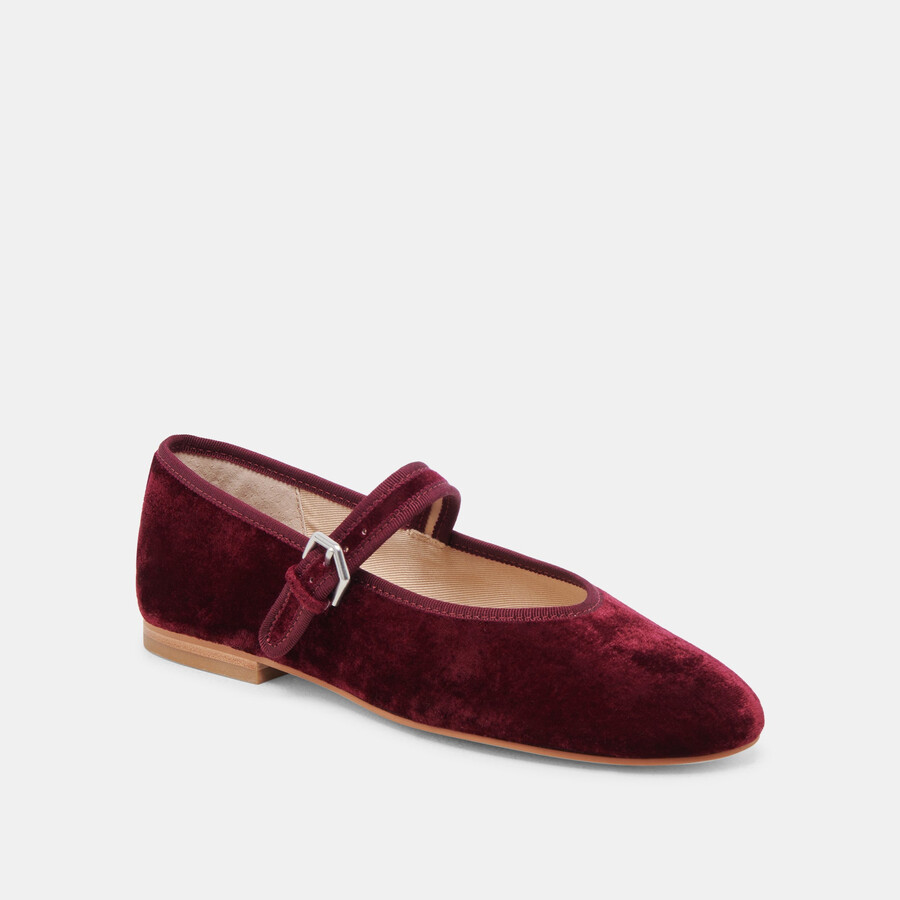 roslyn ballerinas in weinrot-samt