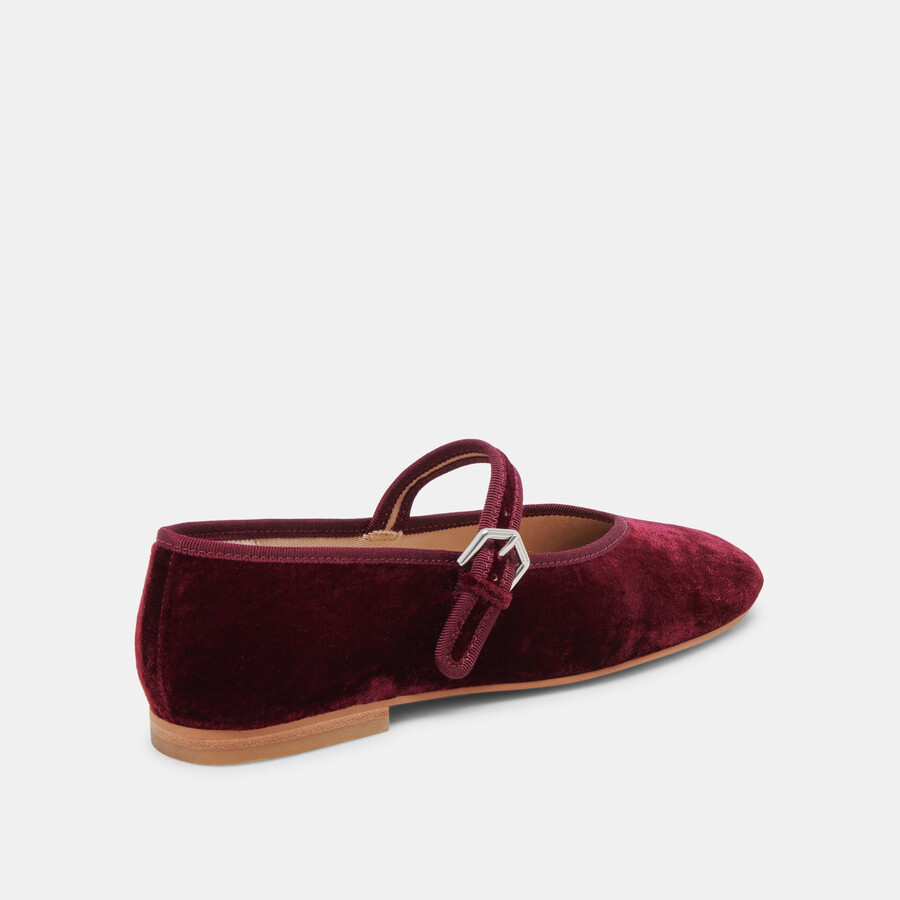 roslyn ballerinas in weinrot-samt