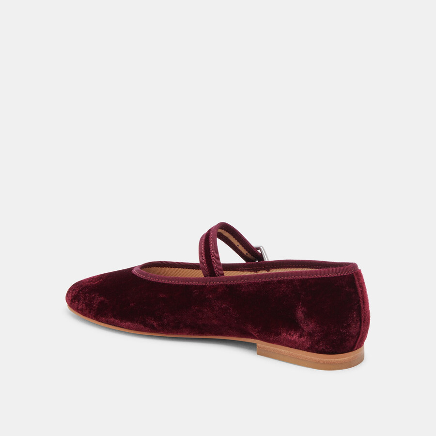 roslyn ballerinas in weinrot-samt