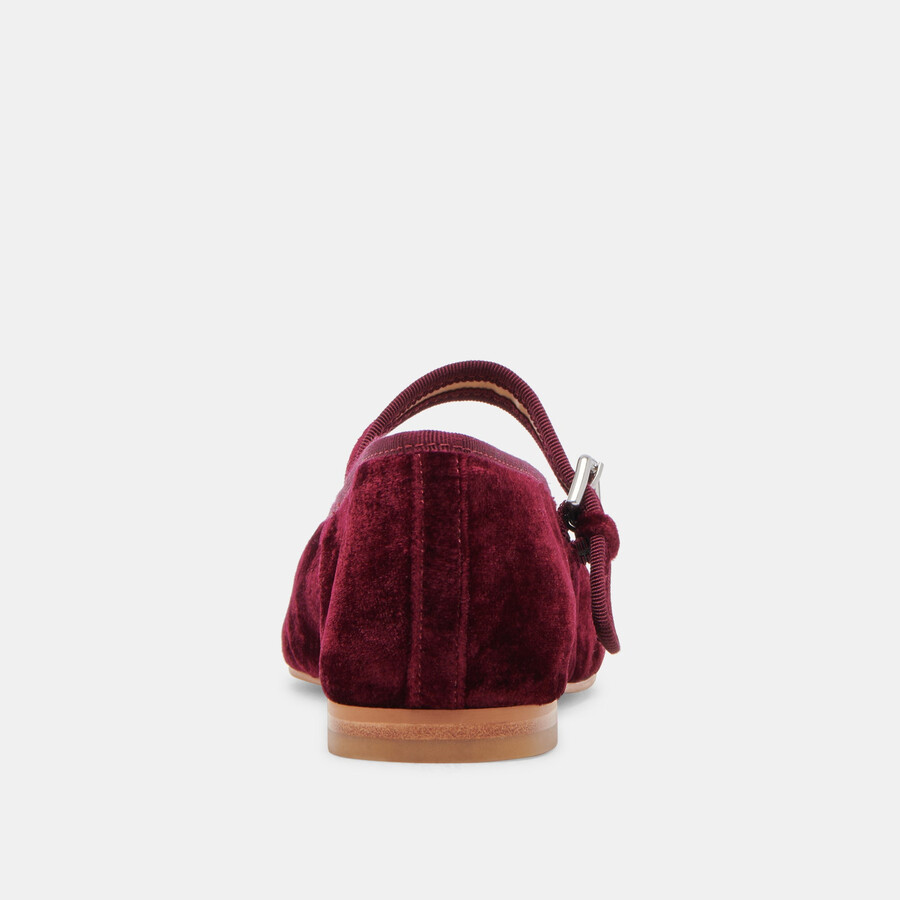 roslyn ballerinas in weinrot-samt