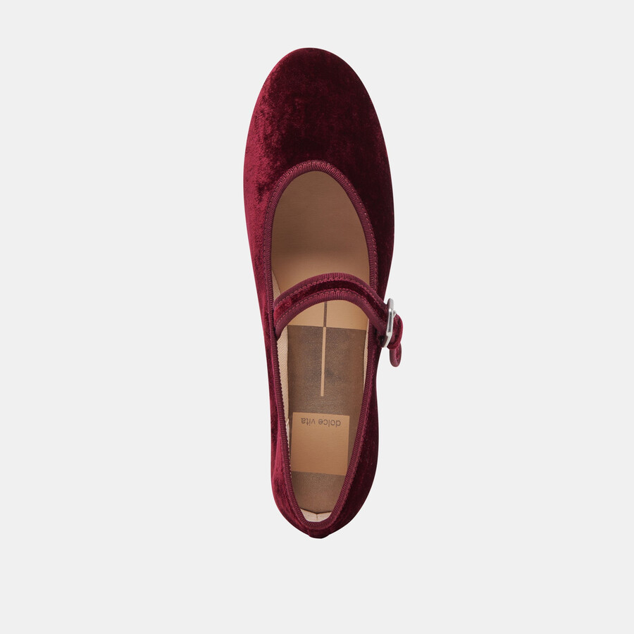roslyn ballerinas in weinrot-samt