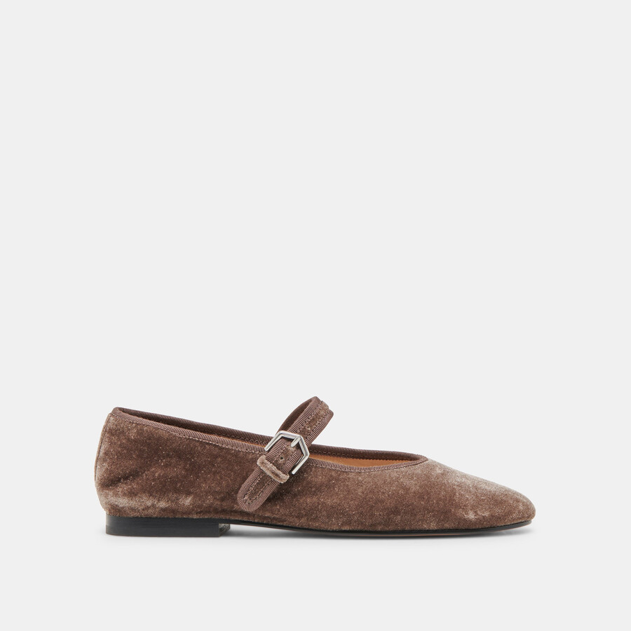 roslyn ballerinas aus rauchfarbenem samt