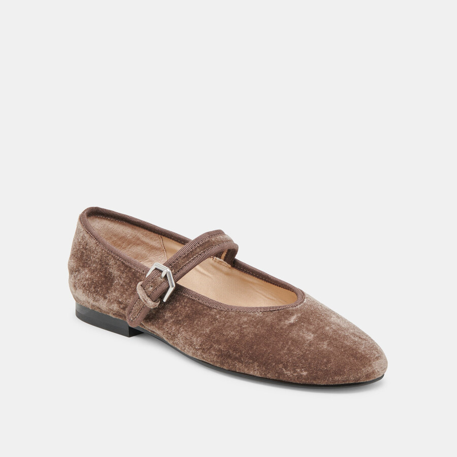 roslyn ballerinas aus rauchfarbenem samt