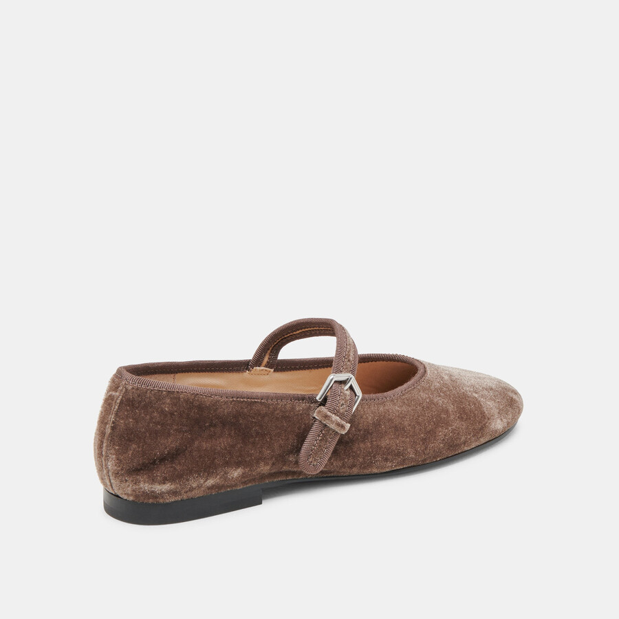 roslyn ballerinas aus rauchfarbenem samt