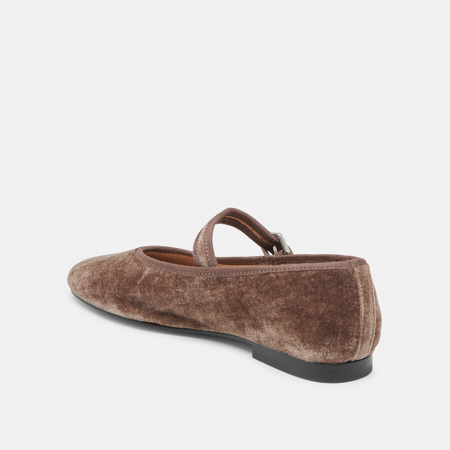 roslyn ballerinas aus rauchfarbenem samt