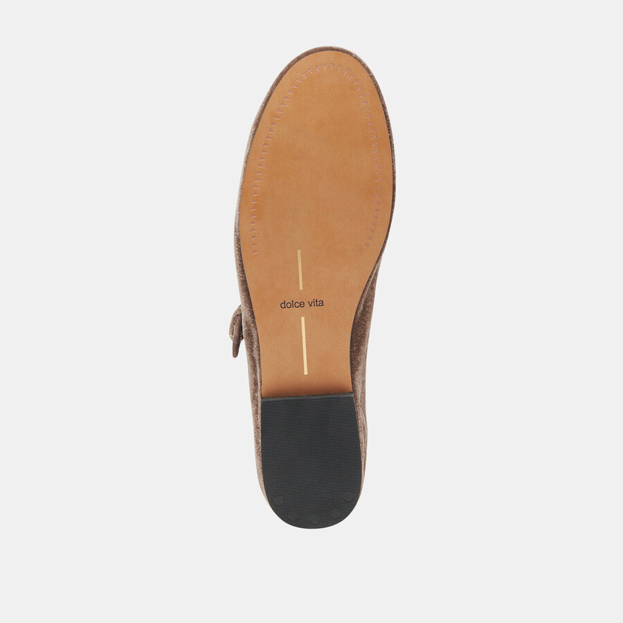 roslyn ballerinas aus rauchfarbenem samt