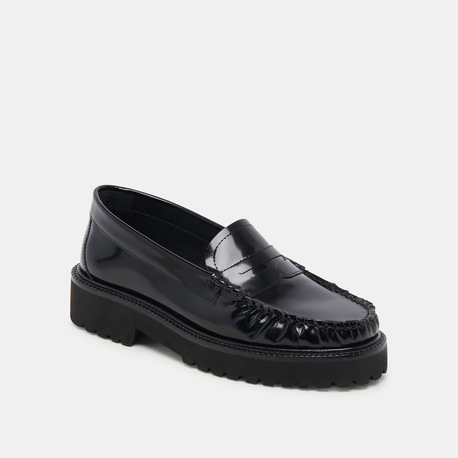 maxwell loafer schwarzes leder