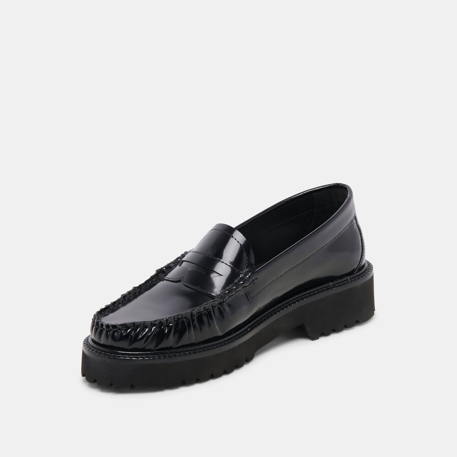 maxwell loafer schwarzes leder