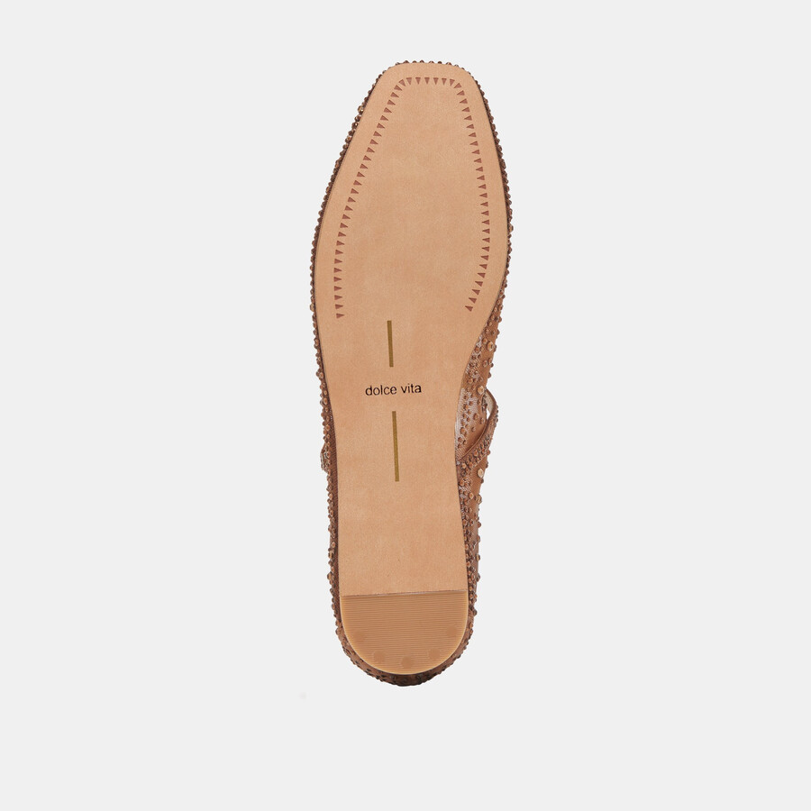 reyes crystal ballerinas mittelbraunes mesh