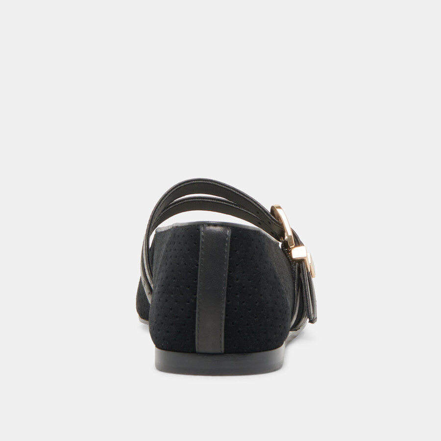 baylee ballerinas onyx perforiertes wildleder