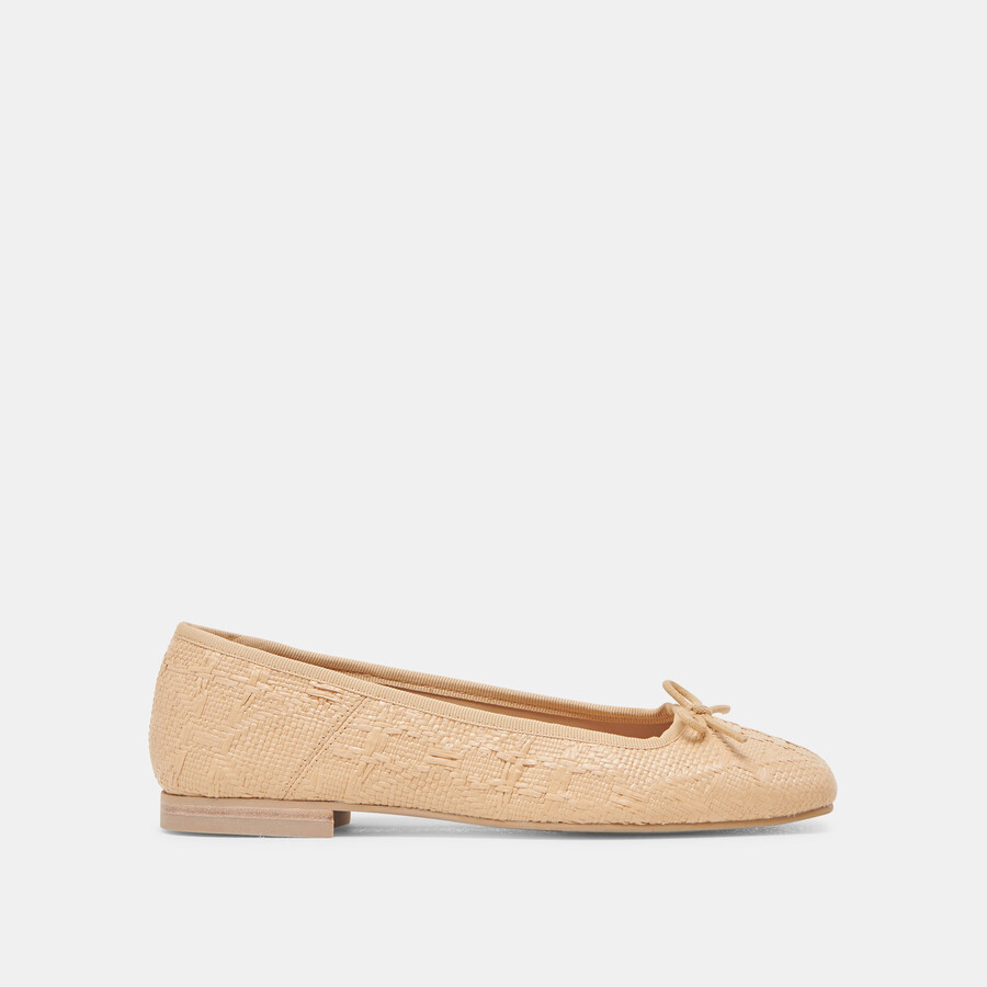 anisa ballerinas hell natur gewebtes raffia