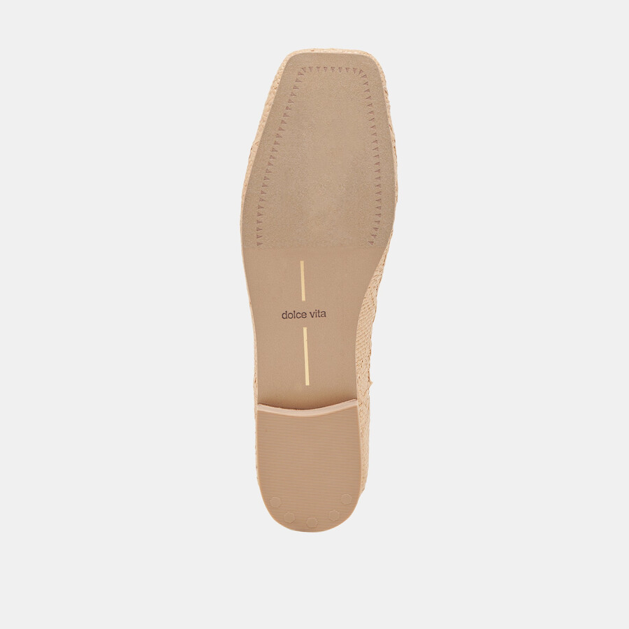 anisa ballerinas hell natur gewebtes raffia