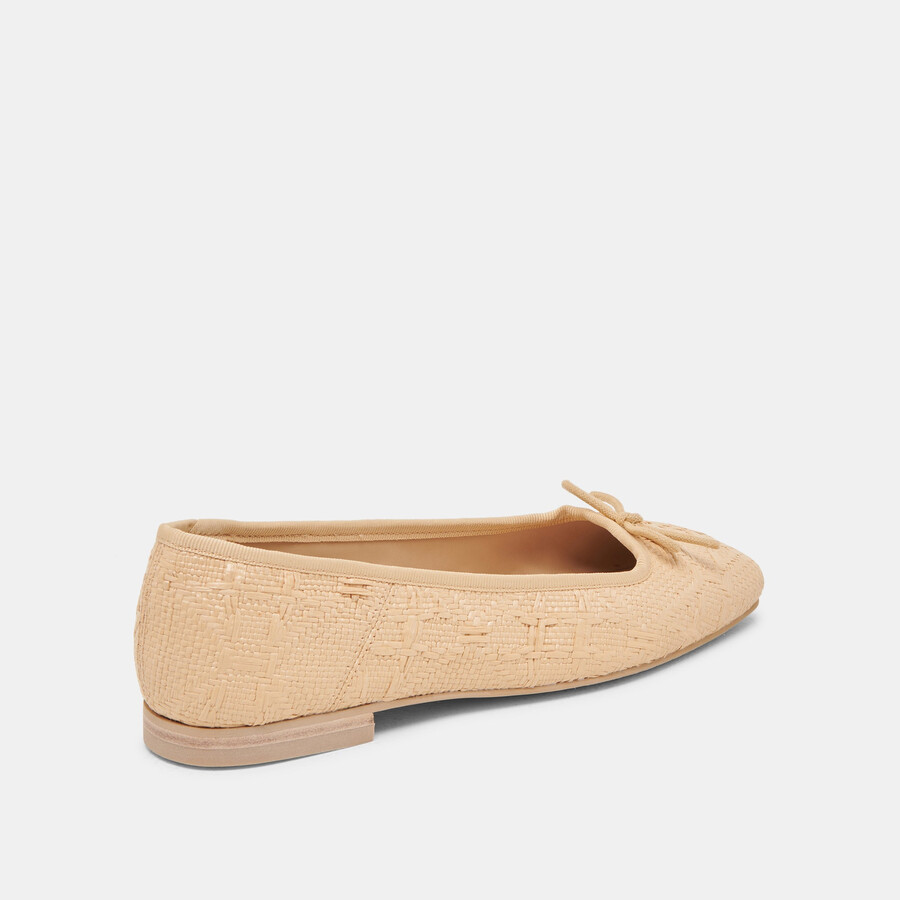 anisa ballerinas hell natur gewebtes raffia
