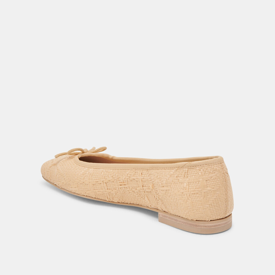 anisa ballerinas hell natur gewebtes raffia