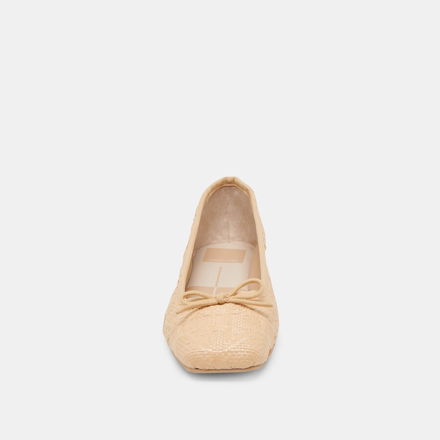 anisa ballerinas hell natur gewebtes raffia