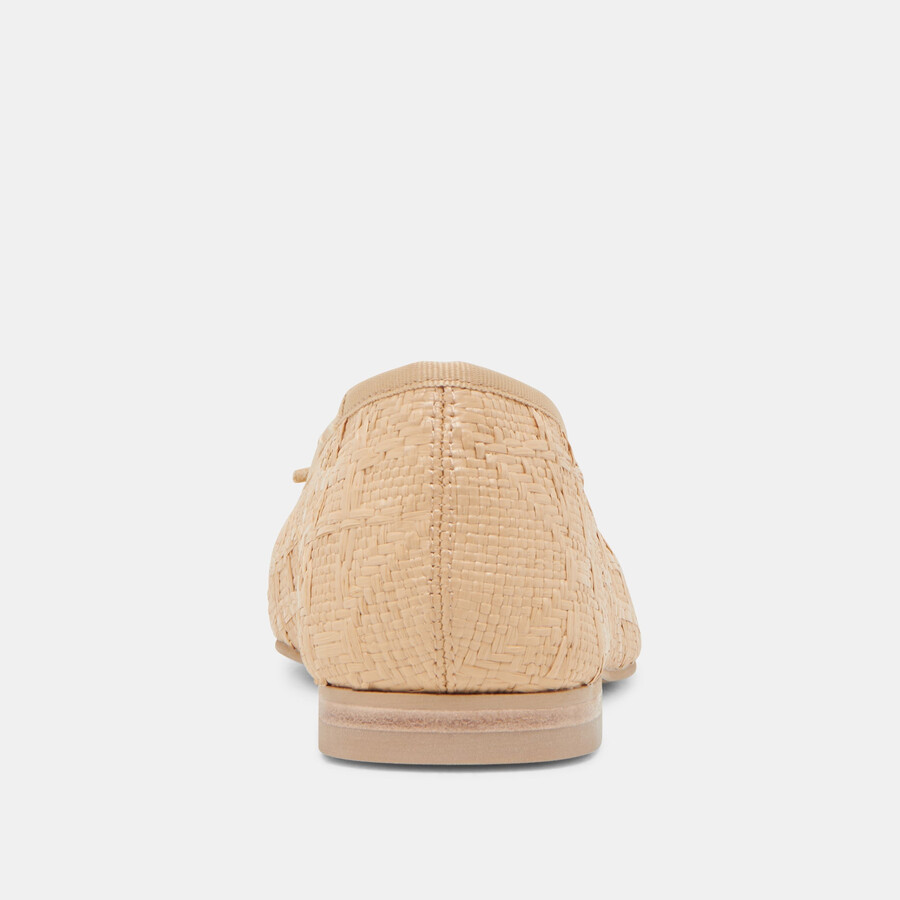 anisa ballerinas hell natur gewebtes raffia
