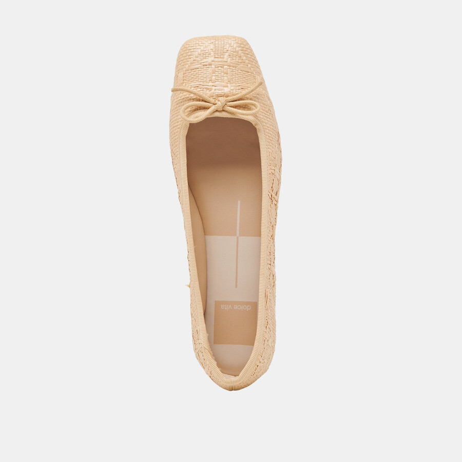 anisa ballerinas hell natur gewebtes raffia