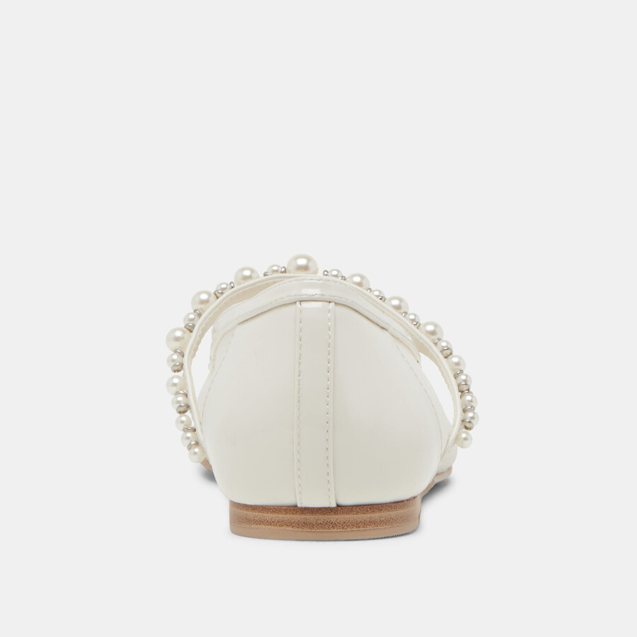 rollin pearl ballerinas weißes mesh