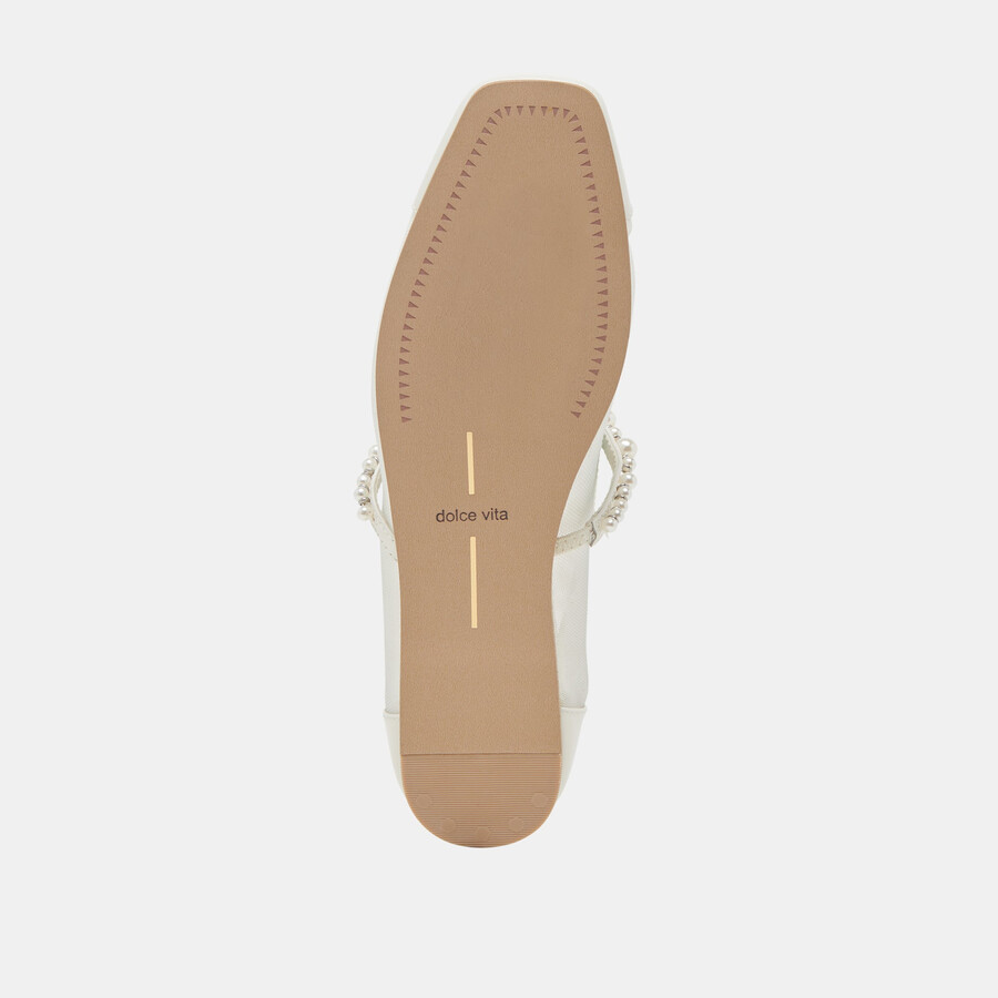rollin pearl ballerinas weißes mesh