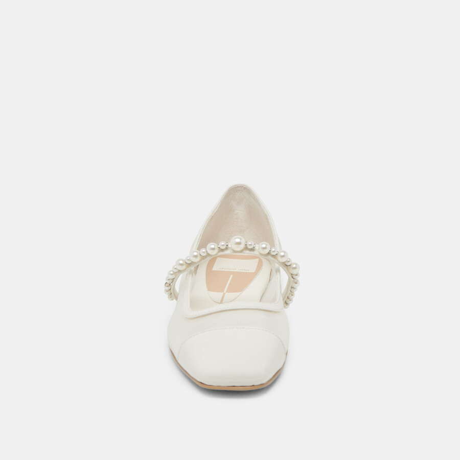 rollin pearl ballerinas weißes mesh
