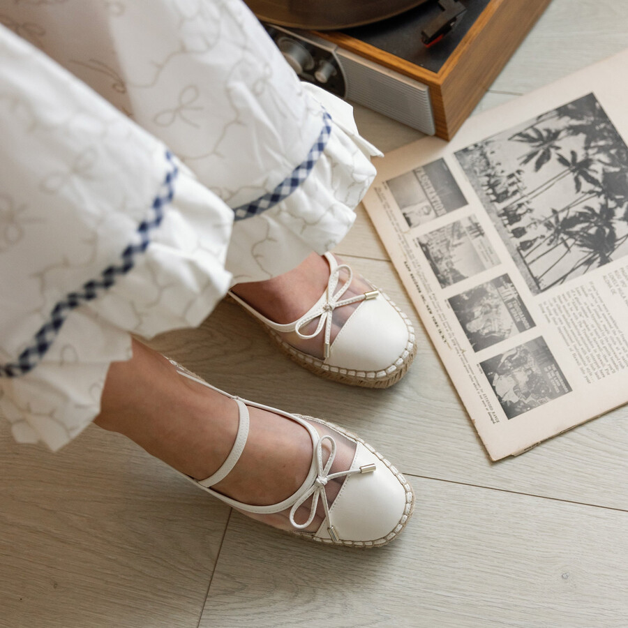 cambre ballerinas weiß mesh
