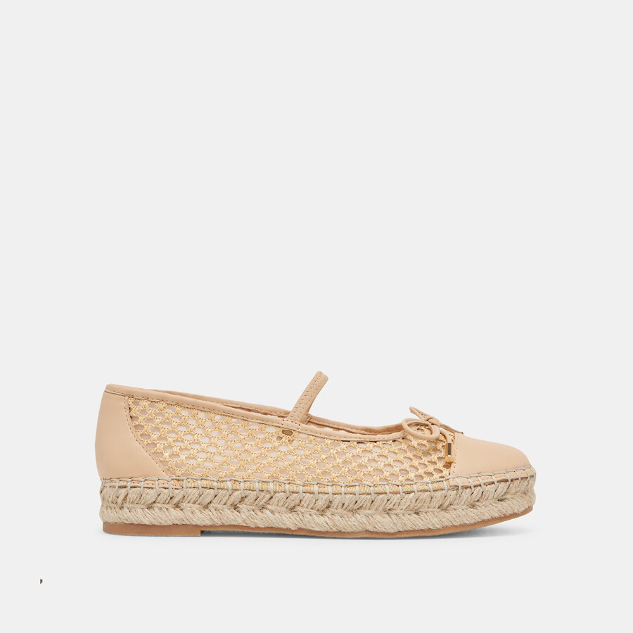 cambre ballerinas hell natur gewebtes netzgewebe
