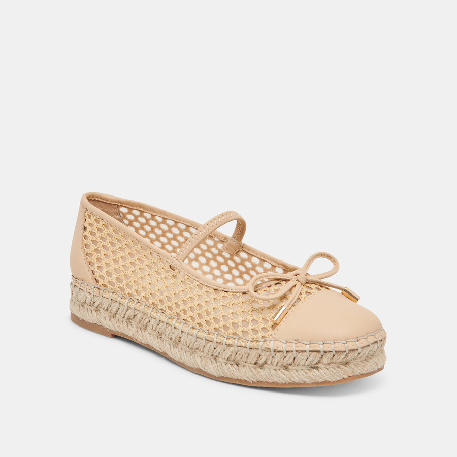 cambre ballerinas hell natur gewebtes netzgewebe