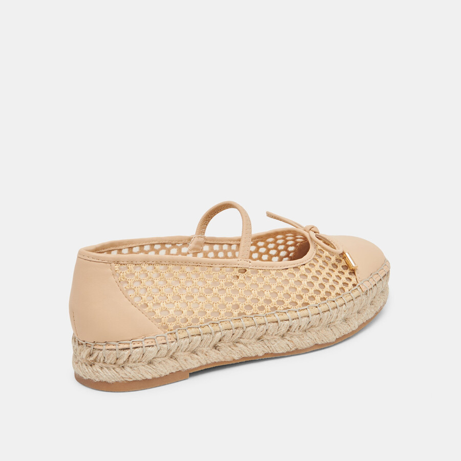 cambre ballerinas hell natur gewebtes netzgewebe