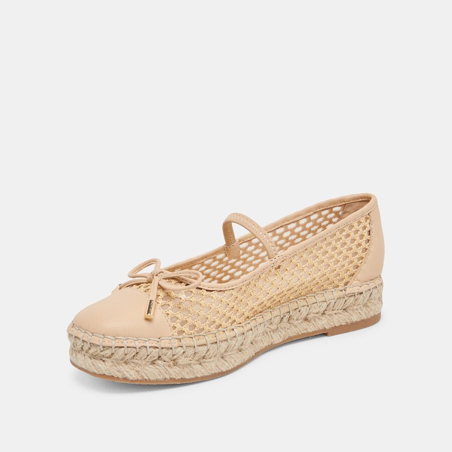 cambre ballerinas hell natur gewebtes netzgewebe
