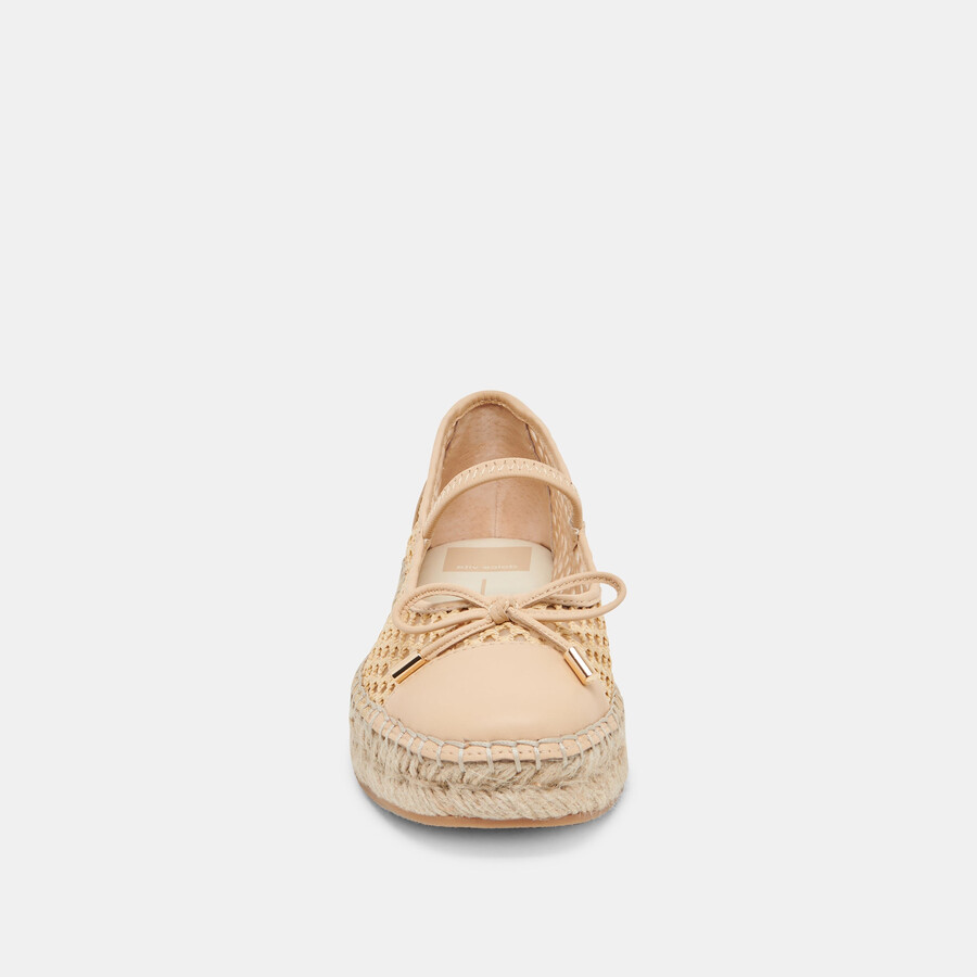 cambre ballerinas hell natur gewebtes netzgewebe