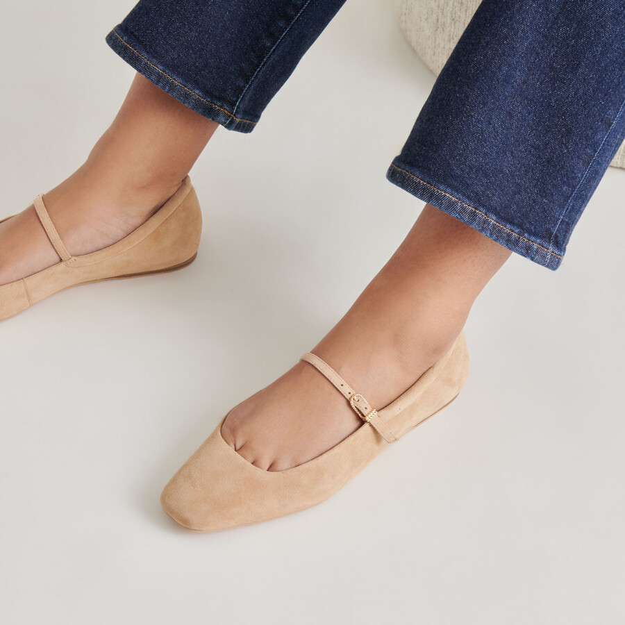 reyes ballerinas aus bambus-wildleder