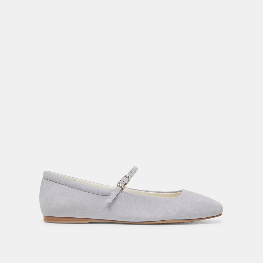 reyes ballerinas aus staubblauem wildleder