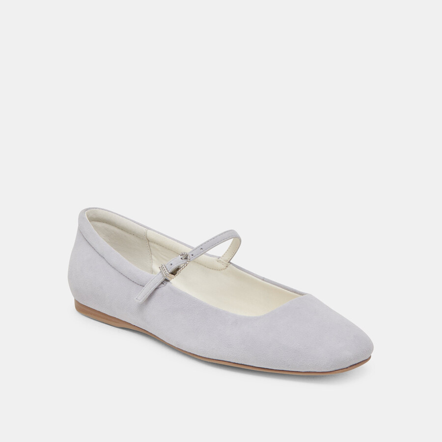 reyes ballerinas aus staubblauem wildleder