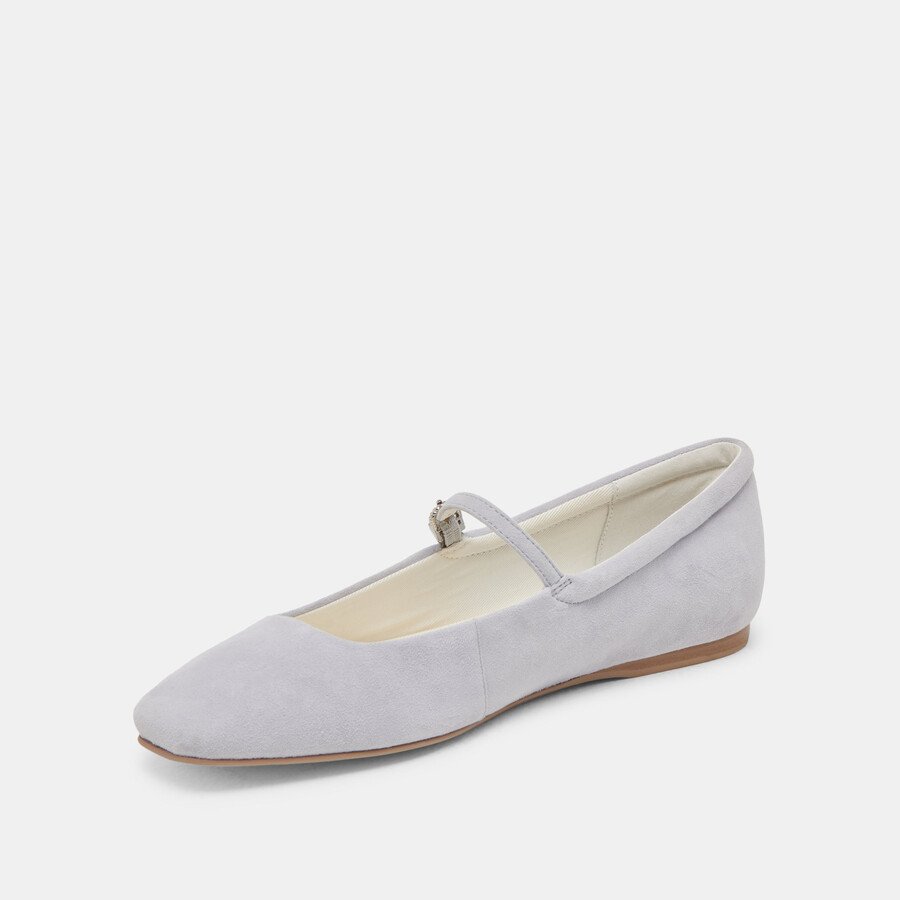 reyes ballerinas aus staubblauem wildleder