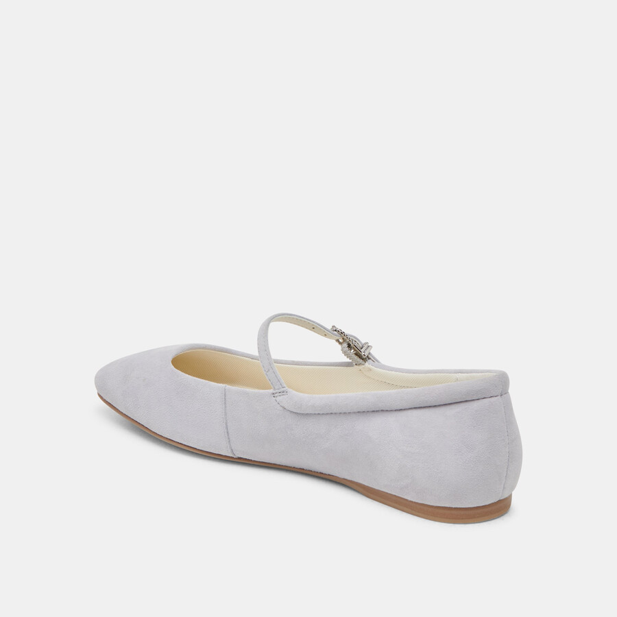 reyes ballerinas aus staubblauem wildleder