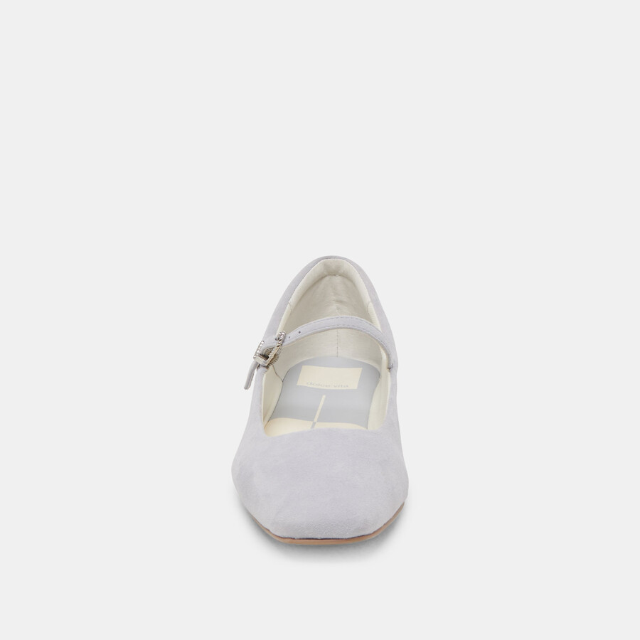 reyes ballerinas aus staubblauem wildleder