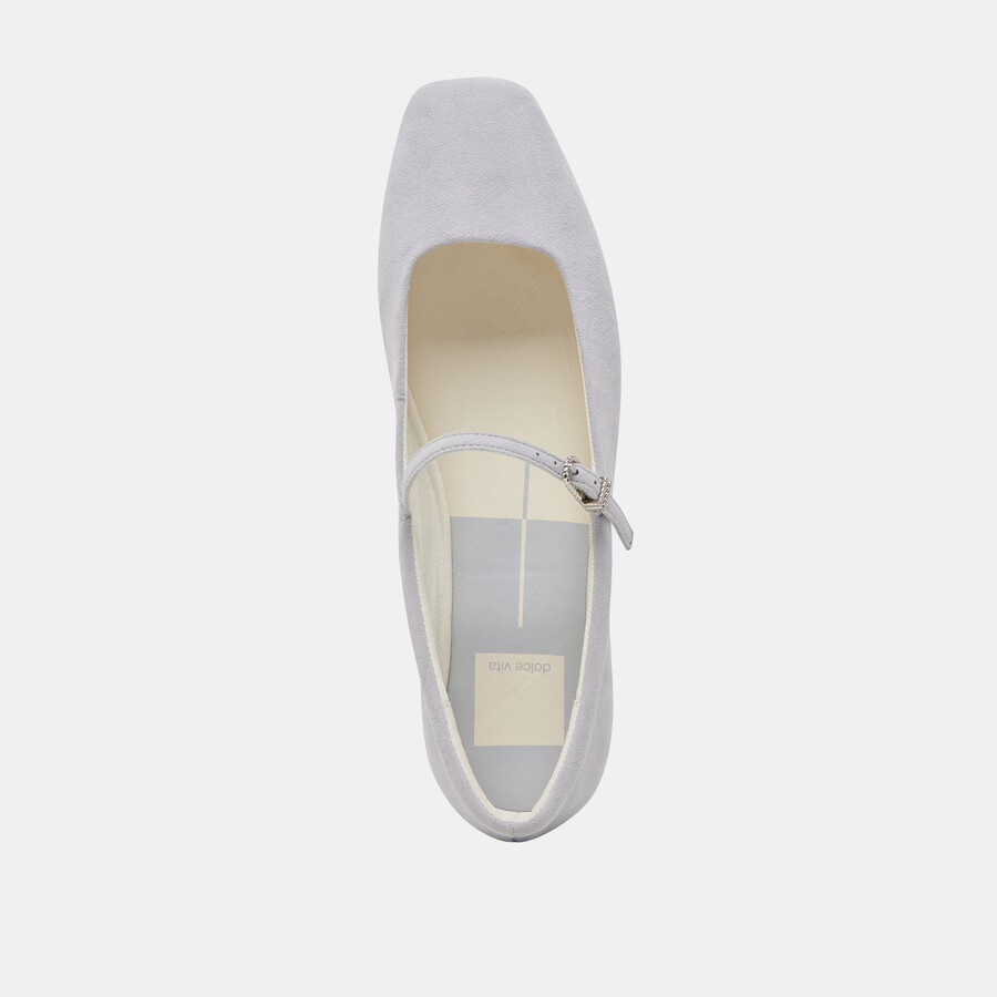 reyes ballerinas aus staubblauem wildleder
