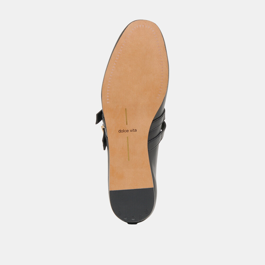 baylee ballerinas aus schwarzem leder