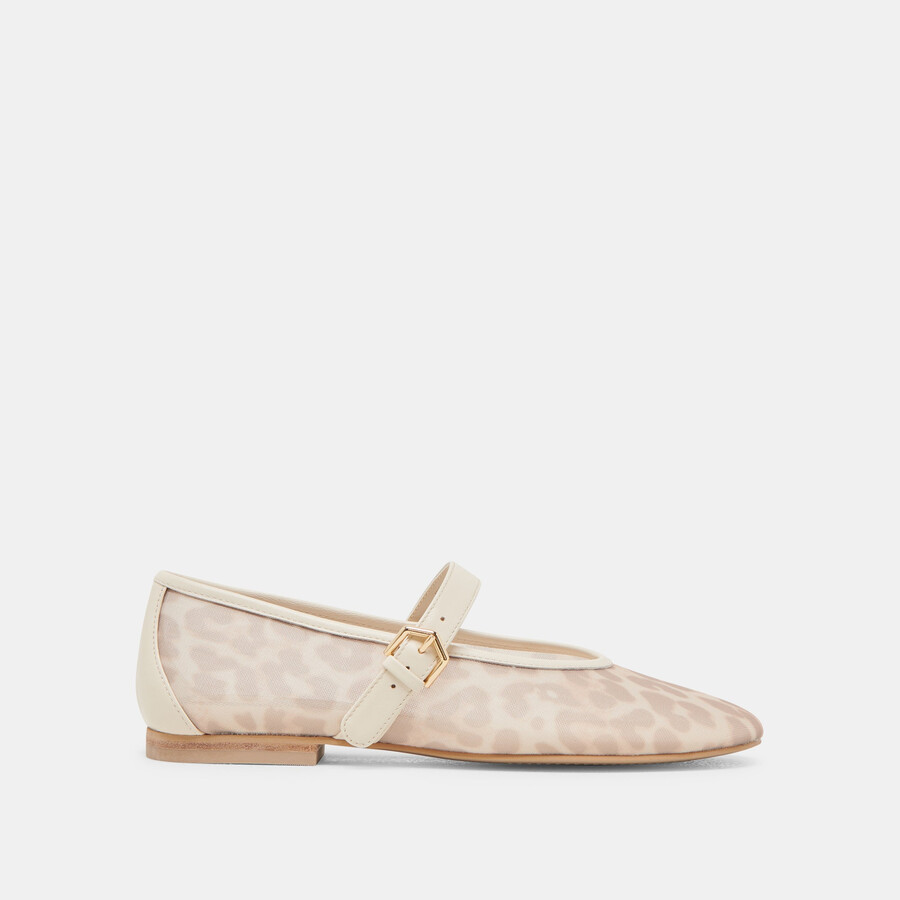 roslyn ballerinas weiß mit leopardenmuster