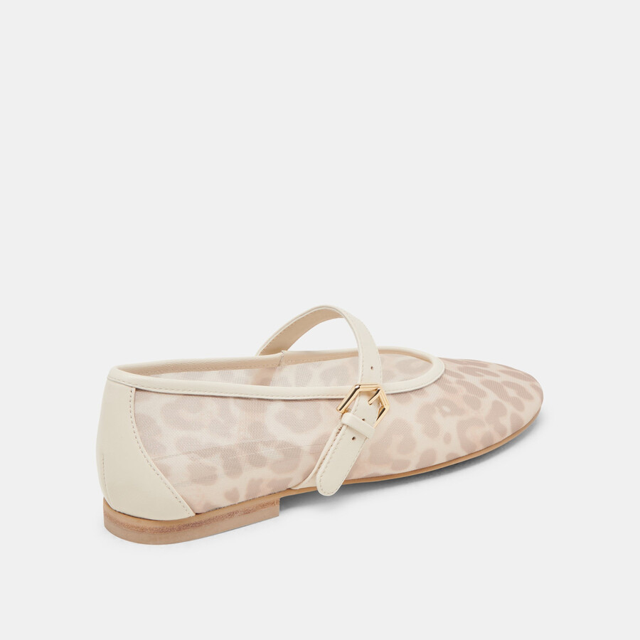 roslyn ballerinas weiß mit leopardenmuster