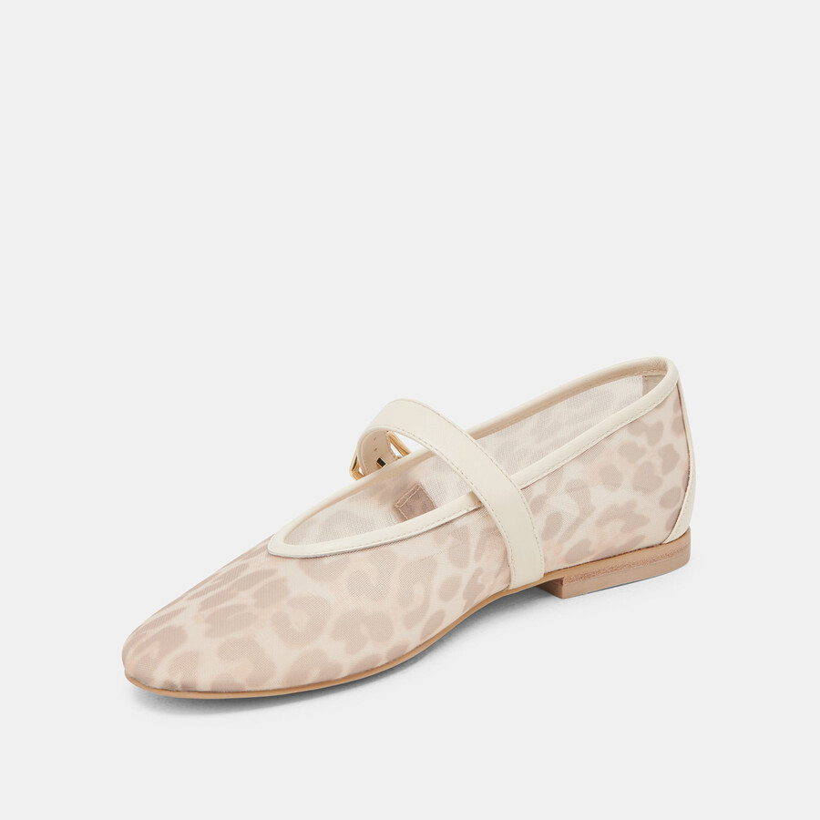 roslyn ballerinas weiß mit leopardenmuster