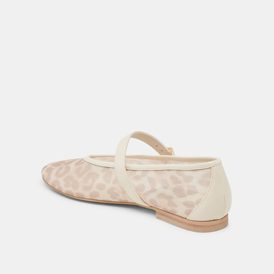 roslyn ballerinas weiß mit leopardenmuster