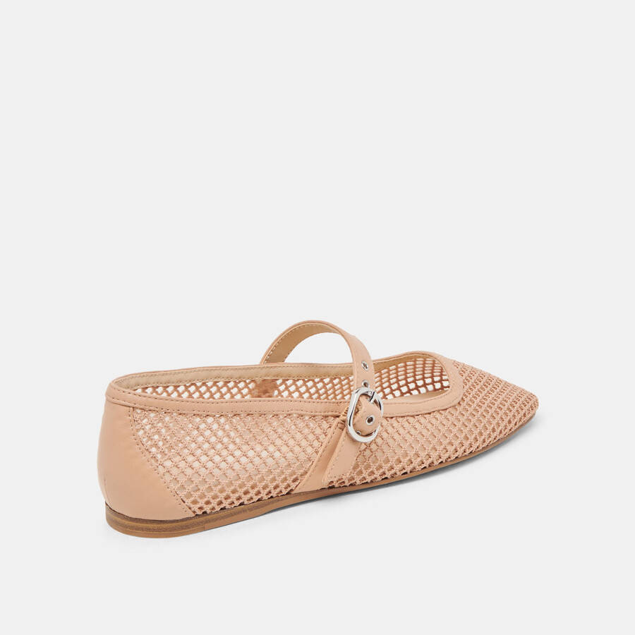 rodni mesh ballerinas hellbraun gewebtes netzgewebe