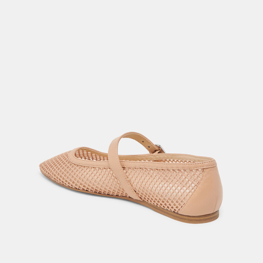 rodni mesh ballerinas hellbraun gewebtes netzgewebe