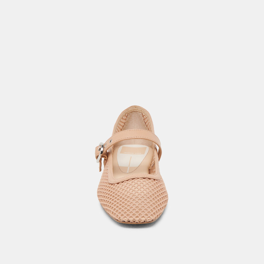 rodni mesh ballerinas hellbraun gewebtes netzgewebe