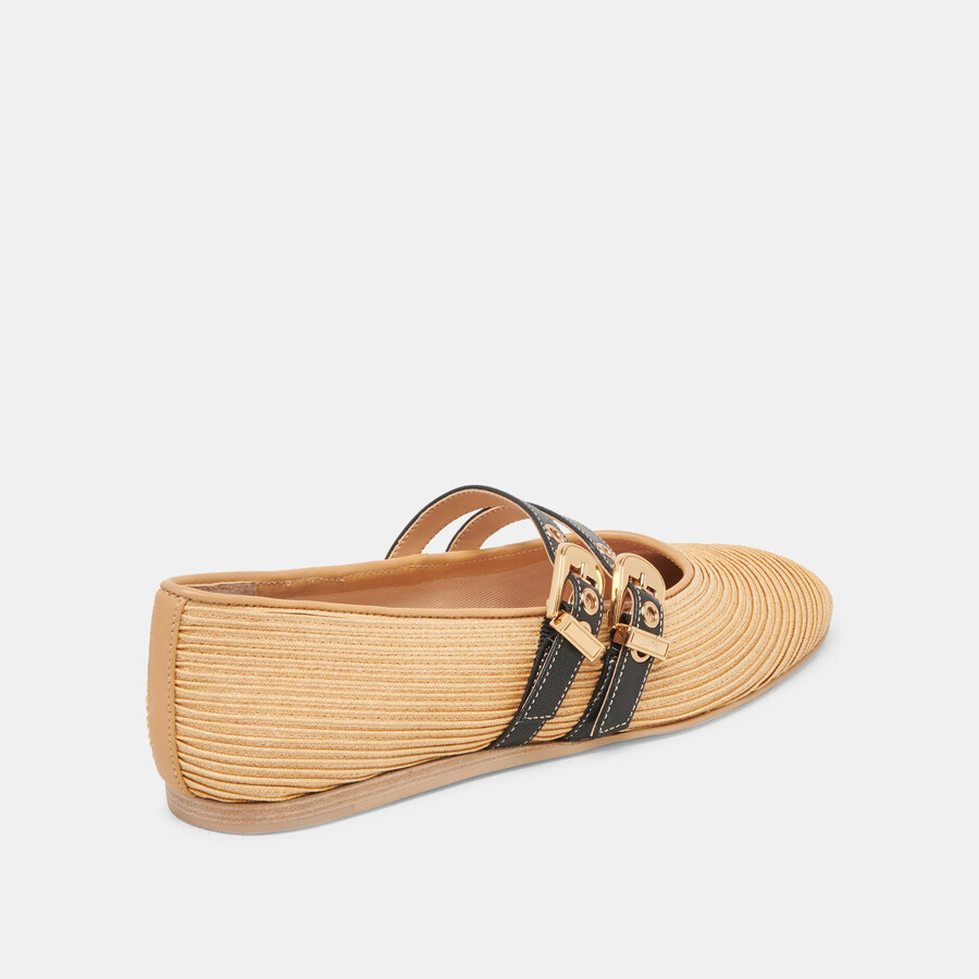 baylee weite ballerinas aus naturraffia