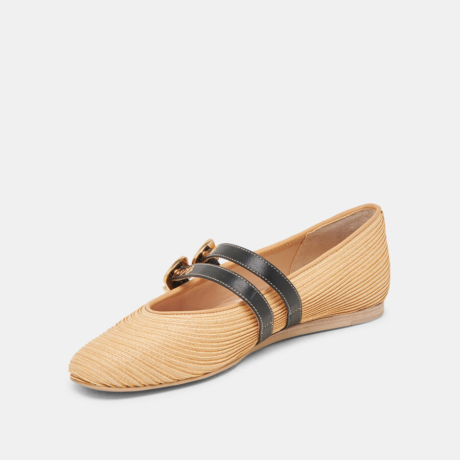 baylee weite ballerinas aus naturraffia