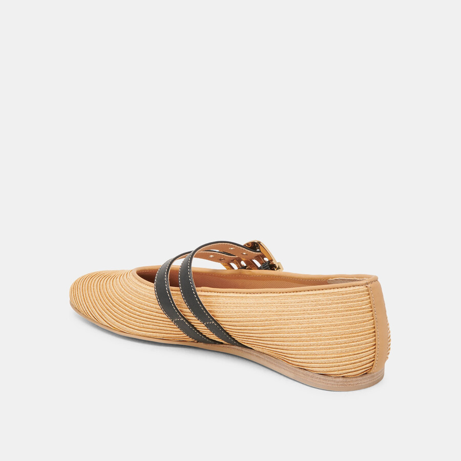 baylee weite ballerinas aus naturraffia